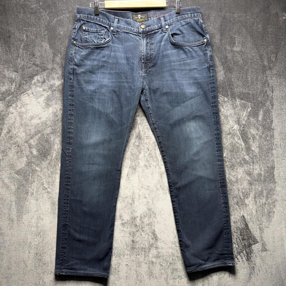 7 For All Mankind Jeans Mens 36 Blue Straight Medium Wash Foolproof